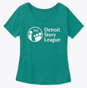 T-shirt with Detroit Story League Logo
